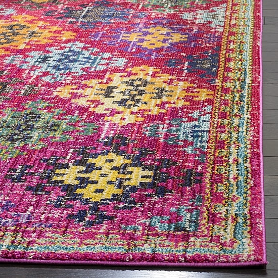 Safavieh Monaco Collection Flint Geometric Round Area Rug