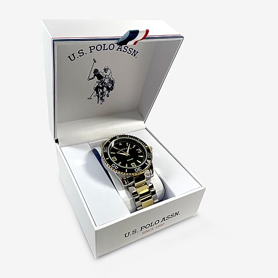 U.S. Polo Assn. Mens Two Tone Bracelet Watch Usc80642jc