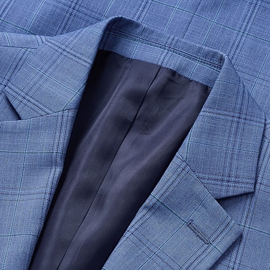 Haggar JMH Tailored Plaid Mens Windowpane Stretch Fabric Modern Fit Sport Coat