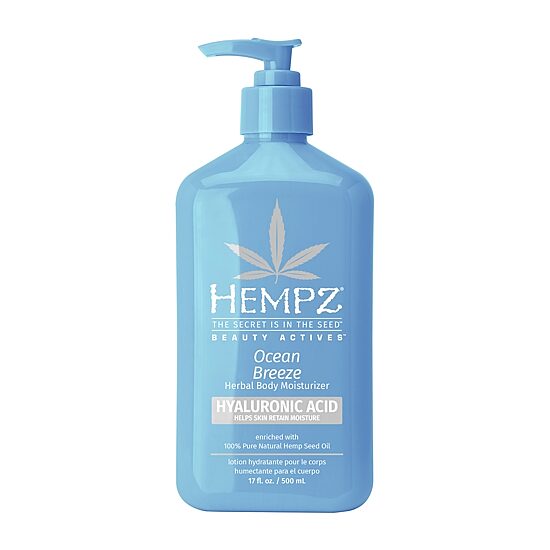 Hempz Ocean Breeze Herbal Body Moisturizer With Hyaluronic Acid 17 Oz.