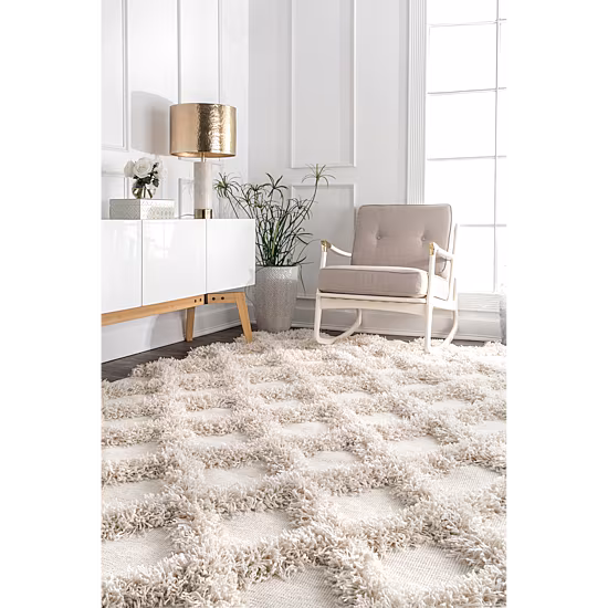 nuLoom Francene Diamond Trellis Shaggy RectangularRug