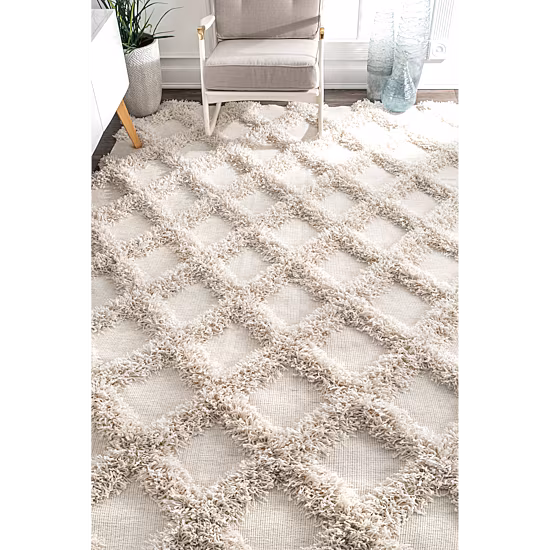 nuLoom Francene Diamond Trellis Shaggy RectangularRug