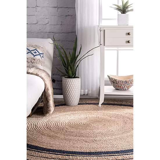 nuLoom Braided Rikki Border Jute Rug