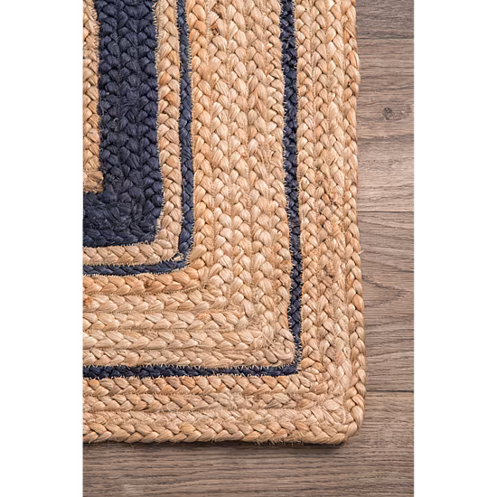 nuLoom Braided Rikki Border Jute Rug
