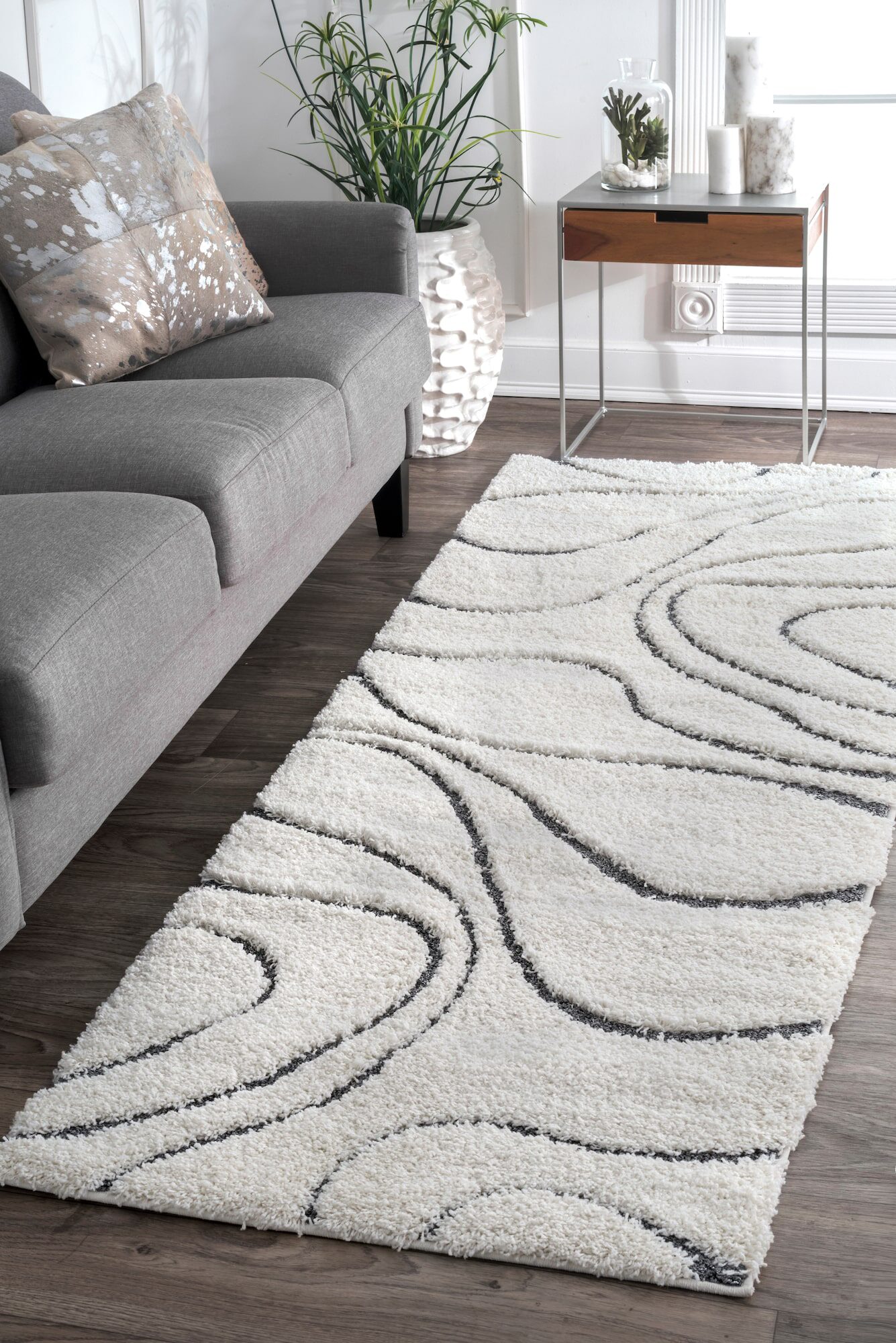 nuLoom Carolyn Modern Waves Indoor Outdoor Rectangular Runner