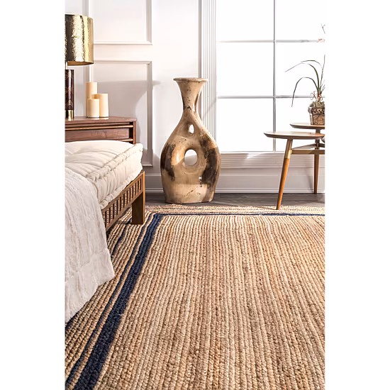 nuLoom Braided Rikki Border Jute Rug