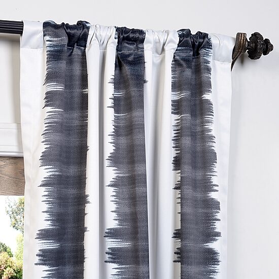 Exclusive Fabrics & Furnishing Flambe Rod Pocket Back Tab Light-Filtering Single Curtain Panel