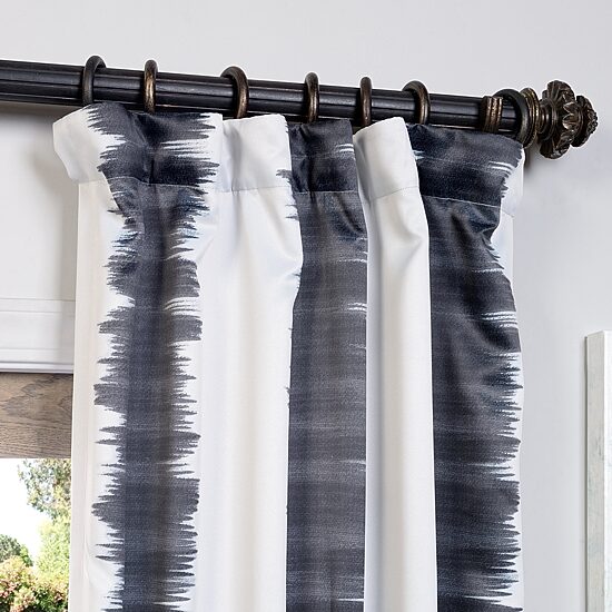 Exclusive Fabrics & Furnishing Flambe Rod Pocket Back Tab Light-Filtering Single Curtain Panel