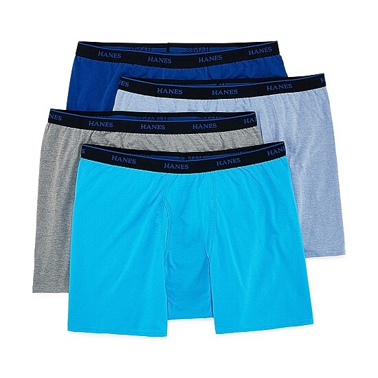 Hanes Mens Big 4 Pack Boxer Briefs Jdb1ax