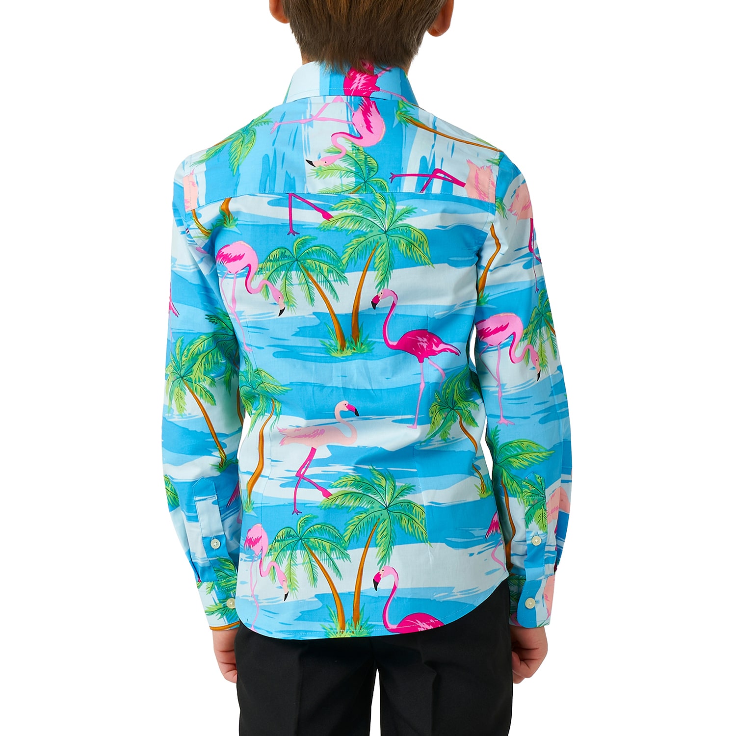 Opposuits Flamingo Little Boys Spread Collar Long Sleeve Dress Shirt