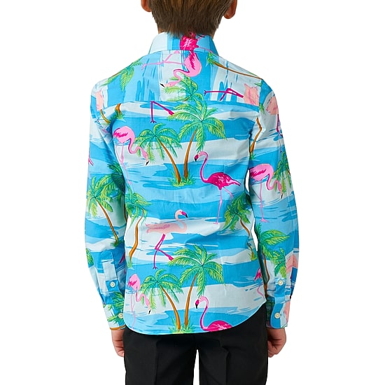 Opposuits Flamingo Little Boys Spread Collar Long Sleeve Dress Shirt