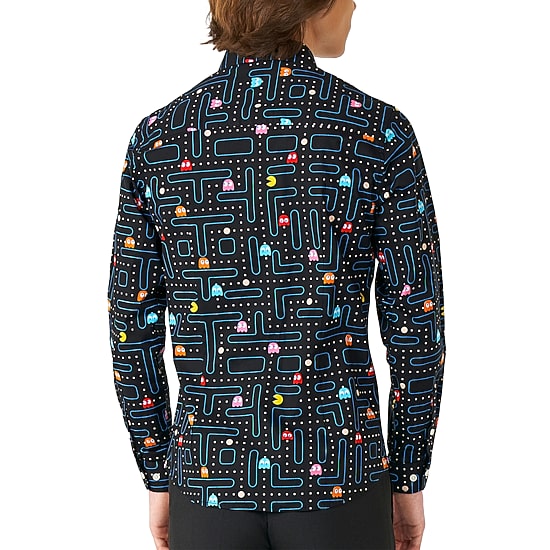 Opposuits Big Kid Boys Spread Collar Long Sleeve Pacman Dress Shirt