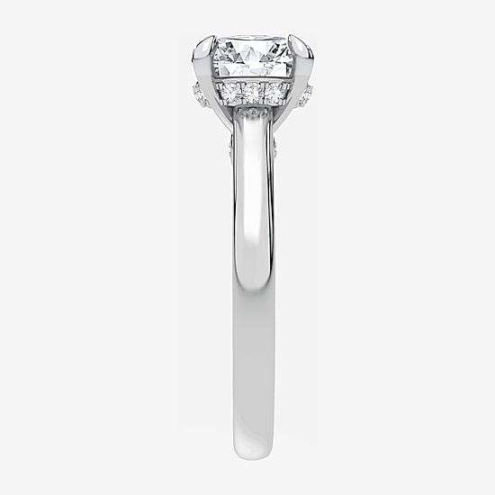 (G-H / Si1-Si2) Womens 1 1/7 CT. T.W. Lab Grown White Diamond 14K Gold Round Solitaire Engagement Ring