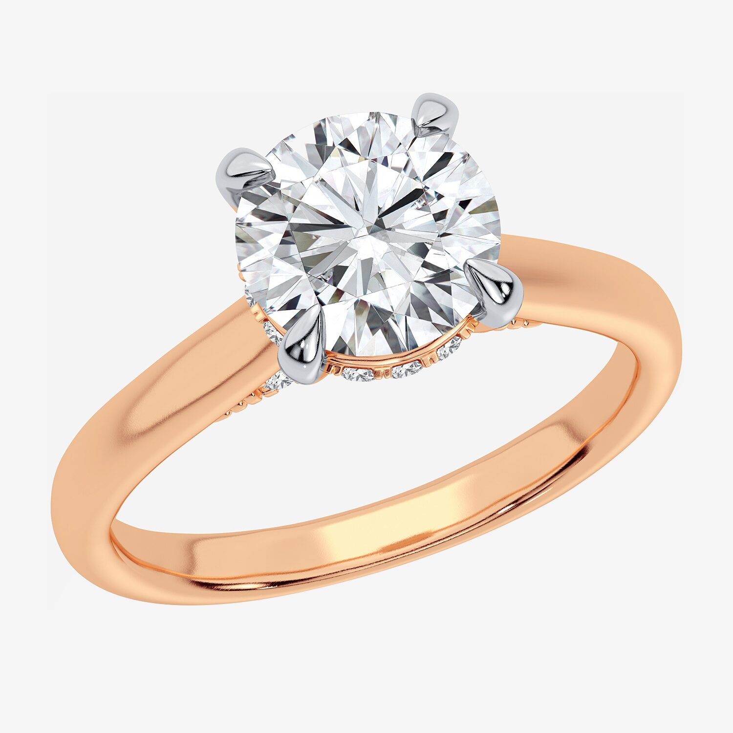 G-H / SI1-SI2) Womens CT. T.W. Lab Grown White Diamond 14K Gold Round Solitaire Engagement Ring
