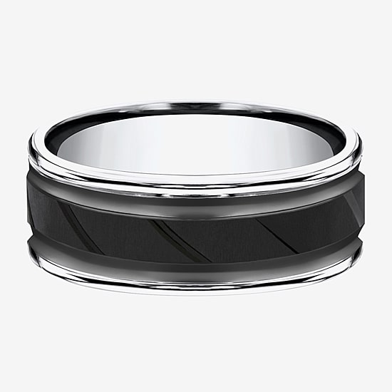 Mens 8MM Cobalt Wedding Band
