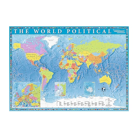 Trefl Puzzles - 2000 Piece Political Map Of The World 2000-pc. Puzzle