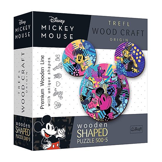Trefl Puzzles - 500+5 Piece Wood Disney Mickey Mouse Mickey Mouse 505-pc. Puzzle
