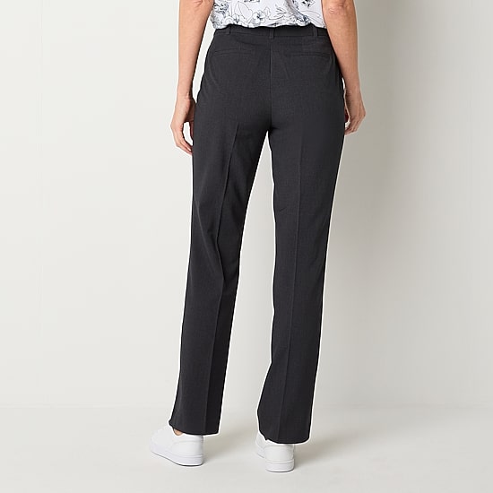 Liz Claiborne Audra Womens Adaptive Easy-on + Easy-off Straight Mid Rise Trouser