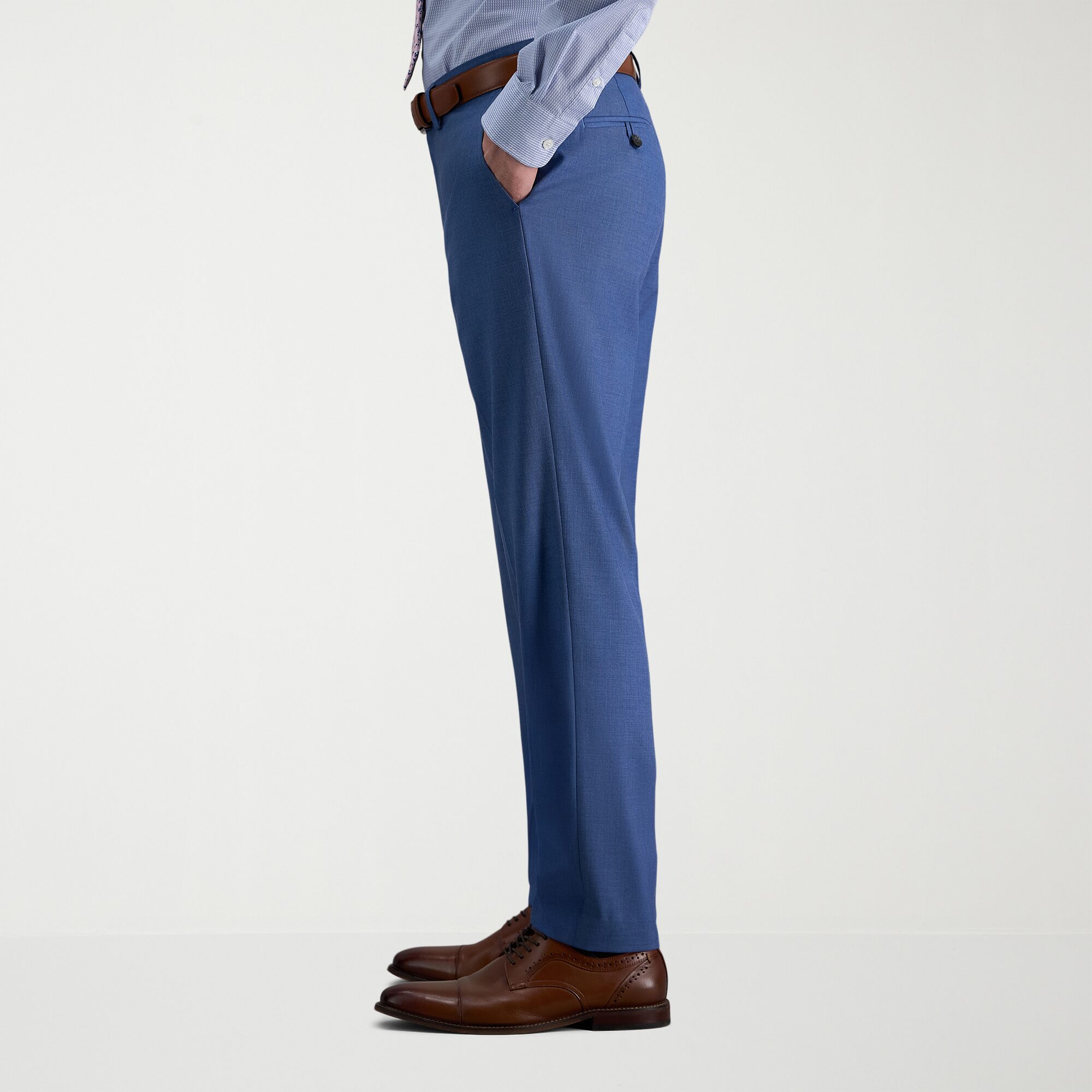 Haggar JMH 4 Way Stretch Mens Fabric Slim Fit Flat Front Suit Pant