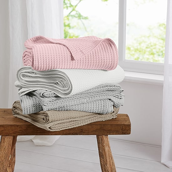 The Farmhouse By Rachel Ashwell Waffle Cotton Blanket