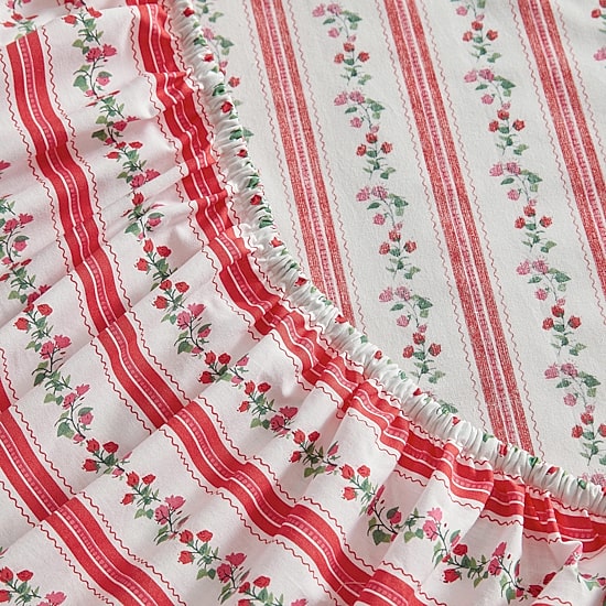 Martha Stewart Rose Ribbon Sheet Set