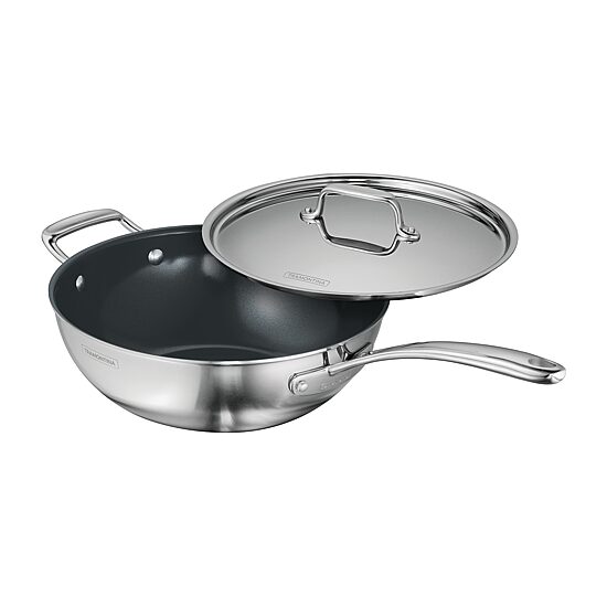 Tramontina Utsava Stainless Steel 3.75-qt. Covered Wok