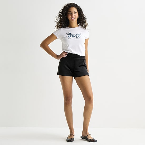 Juicy By Juicy Couture Womens Mid Rise Juniors Pull-On Short