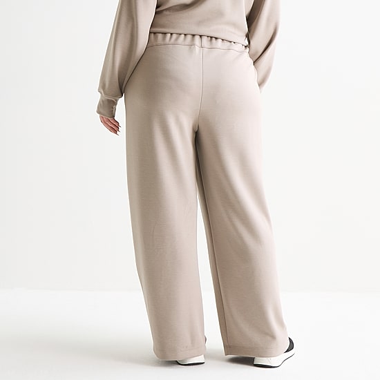 Xersion Womens Plus Scuba Luxe Open Hem Pant