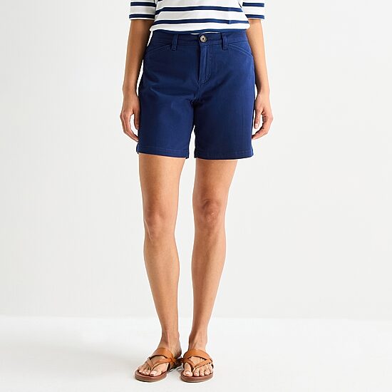 St. John's Bay Womens 7 3/4" Mid Rise Tall Chino Short