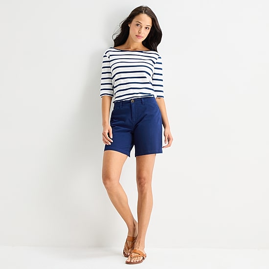St. John's Bay Womens 7 3/4" Mid Rise Tall Chino Short