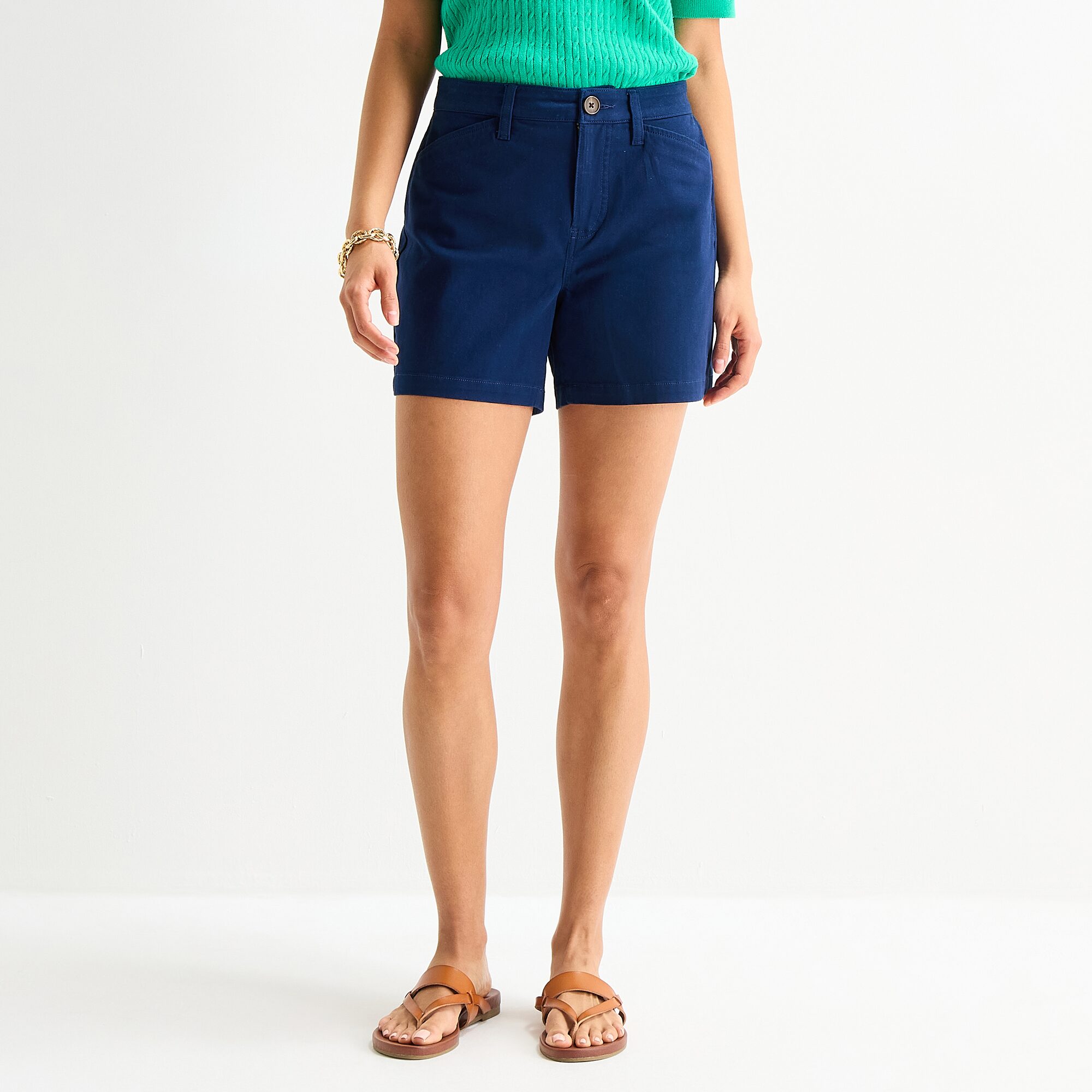 St. John's Bay Womens 5 3/4" Mid Rise Tall Chino Short
