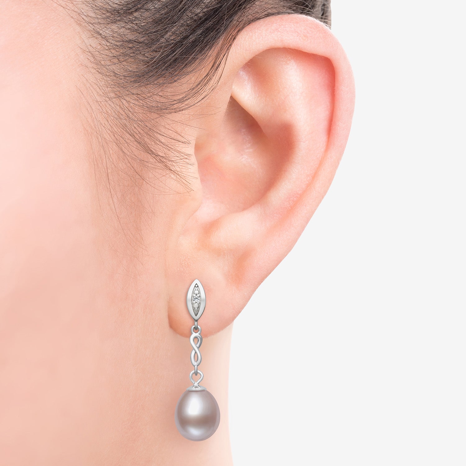 Limited Quantities! Womens Cultured Freshwater Pearl Sterling Silver Drop Earrings