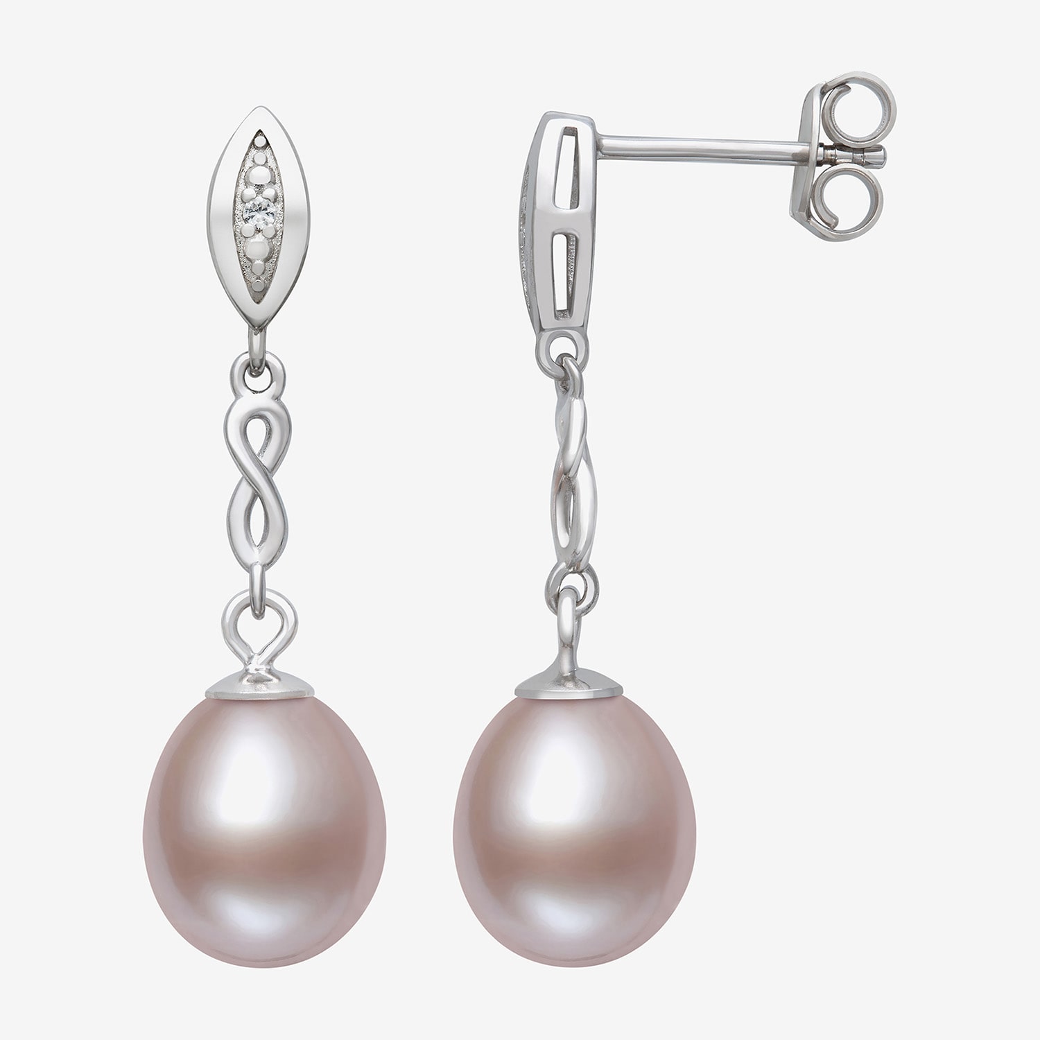 Limited Quantities! Womens Cultured Freshwater Pearl Sterling Silver Drop Earrings