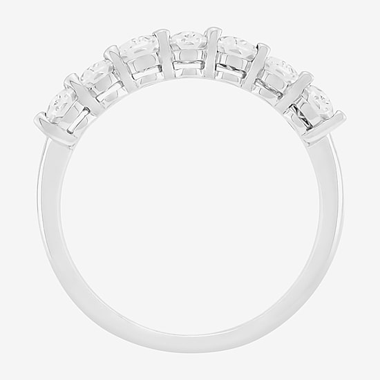 Limited Quantities! Womens 2MM Lab Created White Sapphire Sterling Silver Band