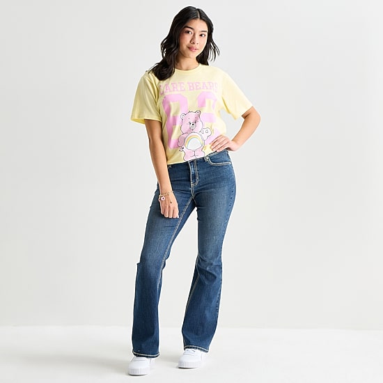 Vanilla Star Womens Juniors Mid Rise Bootcut Jean