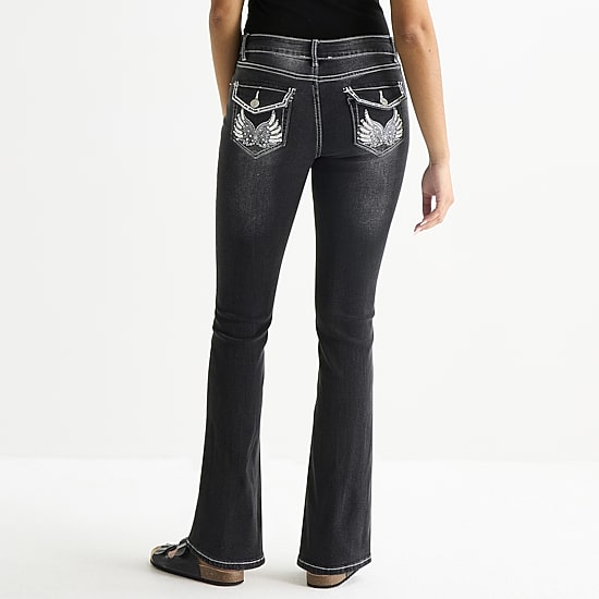 Forever 21 Womens Juniors Low Rise Bootcut Jean