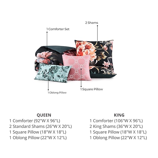 Bebejan Botanical Bird 5-pc. Midweight Reversible Comforter Set