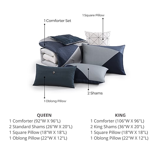 Bebejan Geo Fusion 5-pc. Midweight Reversible Comforter Set