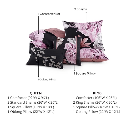 Bebejan Midnight Meadow 5-pc. Midweight Reversible Comforter Set