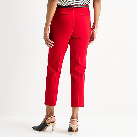 Liz Claiborne Emma Womens Straight Mid Rise Ankle Pant