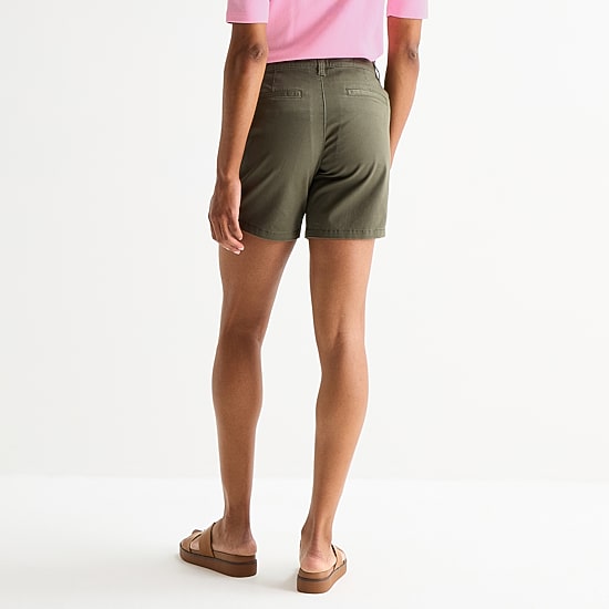 St. John's Bay Womens 7" Chino Short
