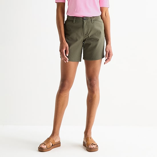 St. John's Bay Womens 7" Chino Short