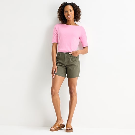 St. John's Bay Womens 7" Chino Short