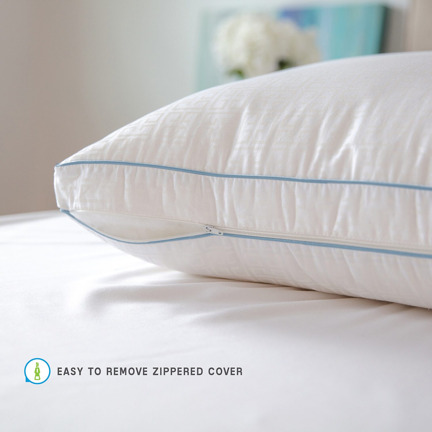 SensorPEDIC® Gel Core Hybrid Pillow featuring Gel Memory Foam Clusters & Plush Gel Fiber