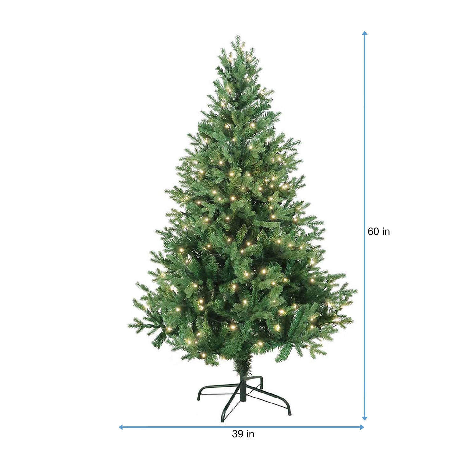 Kurt Adler 5 Foot Pre-Lit Pine Christmas Tree