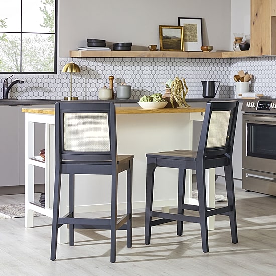 Walker Edison 2-pc. Counter Height Bar Stool