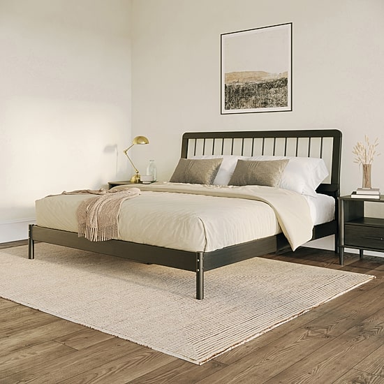 Modern Wood Spindle Bed