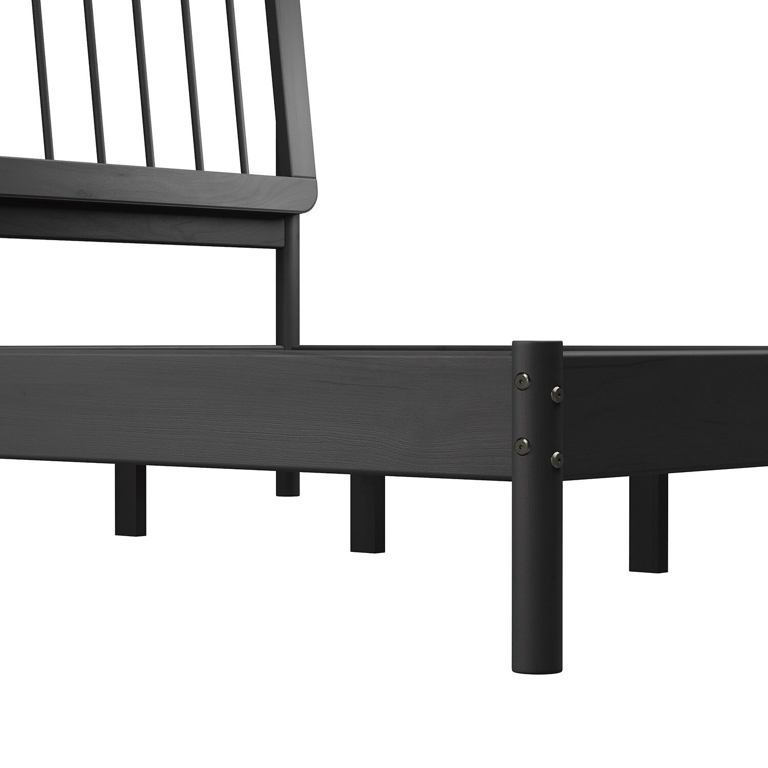 Modern Wood Spindle Bed
