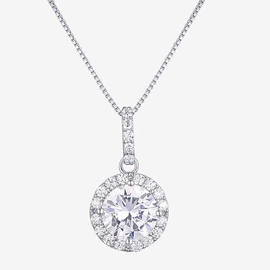 Diamonart Womens Cubic Zirconia Sterling Silver Round 3-pc. Jewelry Set