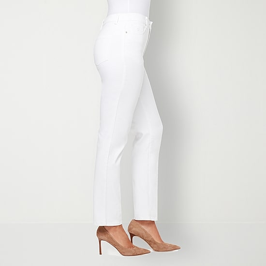Gloria Vanderbilt Amanda Womens High Rise Stretch Fabric Tapered Leg Jean
